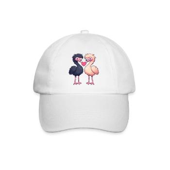 Autruche Couple Amour Couple Amoureux - Casquette classique - blanc/blanc - Devant
