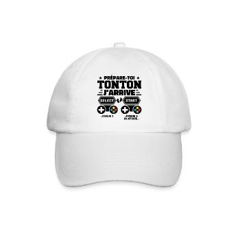 Prépare-toi Tonton J'arrive - Annonce Grossesse - Casquette classique - blanc/blanc - Devant
