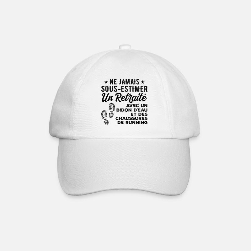Humour Course à Pied Retraite - Casquette classique - blanc/blanc