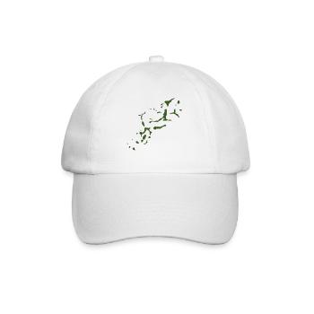 Khaki Background - PIXEL Ornament CAMOUFLAGE - Baseball Cap - white/white - Front