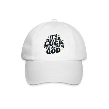 It's never luck it's always god - Casquette classique - blanc/blanc - Devant