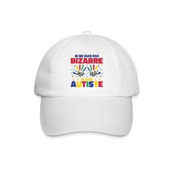 Ich bin nicht seltsam, ich bin Autist - Baseballkappe - Weiß/Weiß - Vorne