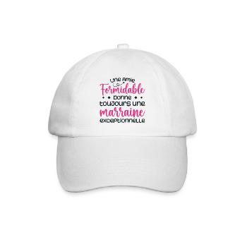 Amie formidable donne une marraine exceptionnelle - Casquette classique - blanc/blanc - Devant