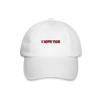 I LOVE YOU. LOVE. COUPLE. JUST MARRIED. bachelorette party. LOVE - Baseball Cap - white/white - Front