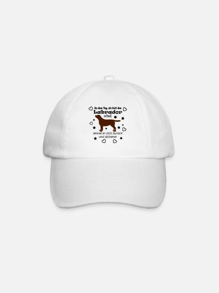 Gott schuf Labrador (braun) - Baseballkappe - Weiß/Weiß