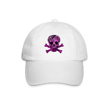 Skull skull and crossbones - Baseball Cap - white/white - Front