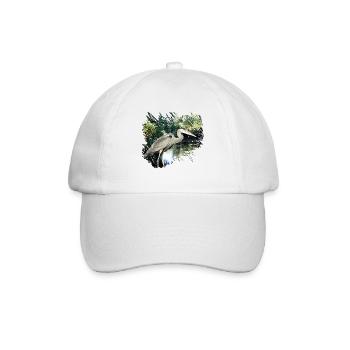 Le héron cendré n'est plus un oiseau migrateur - Casquette classique - blanc/blanc - Devant