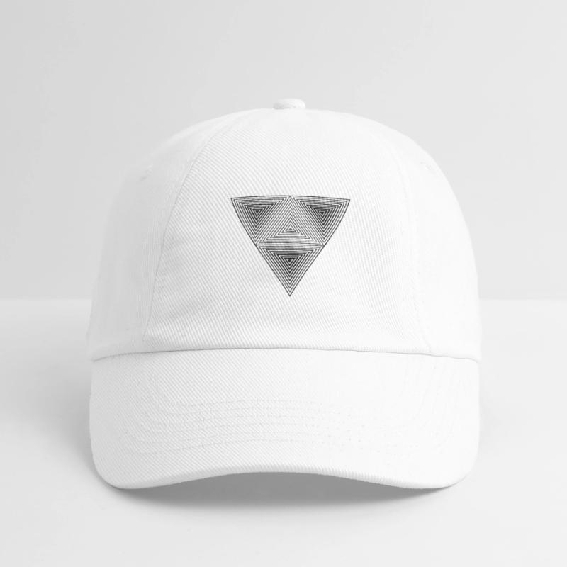 Optical illusion (Hipster Dreick) B&w Art Baseballkappe