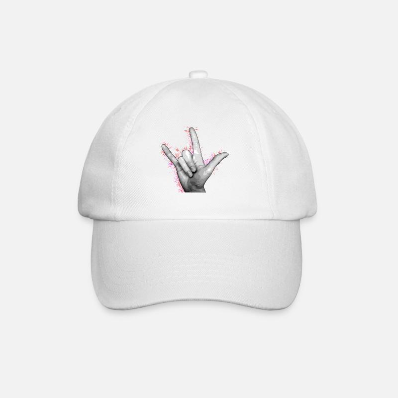 LOVE YOU Rouge - Casquette classique - blanc/blanc