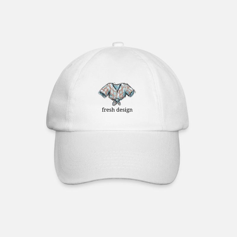 Fresh design designer - Baseballkappe - Weiß/Weiß