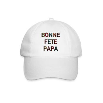 BONNE FÊTE PAPA. PAPA. FÊTE DES PÈRES. BONNE FÊTE - Casquette classique - blanc/blanc - Devant