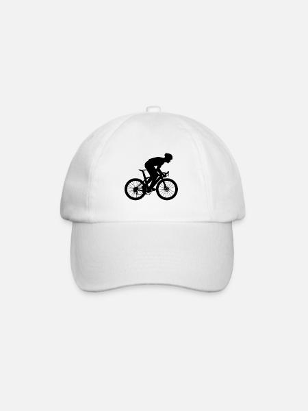 racing cyclist road bike bicycle Kolarz rowerzysta - Baseballkasket - hvid/hvid