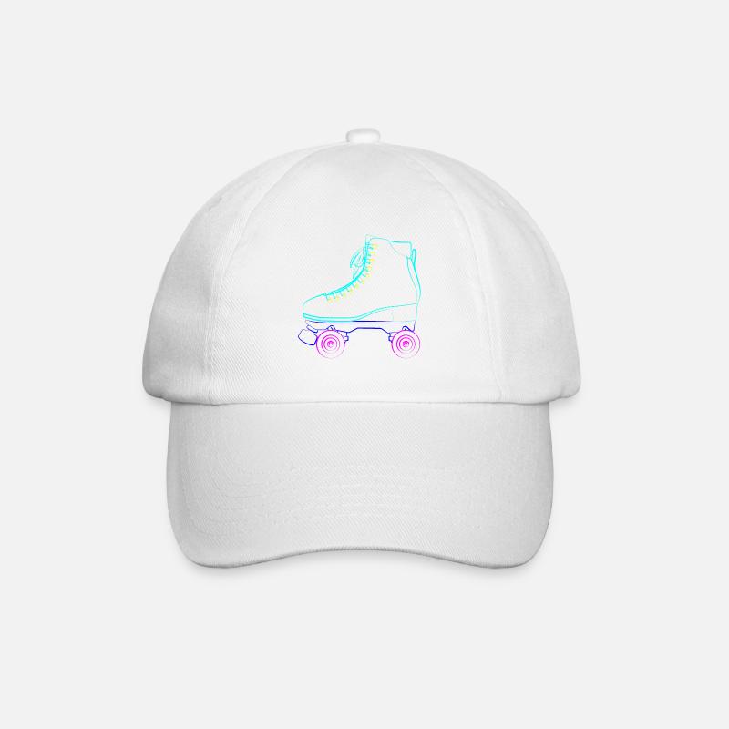 Rollschuhe, roller skates derby skate park, wrotki - Casquette classique - blanc/blanc