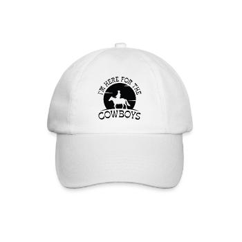Je suis ici pour les Cowboys - Casquette classique - blanc/blanc - Devant