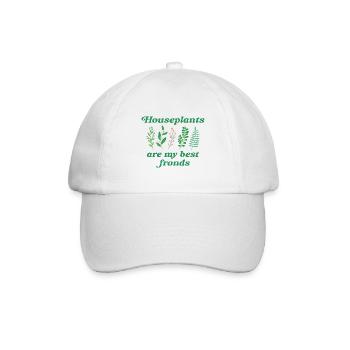 Houseplants Are My Best Frond - Baseball Cap - white/white - Front
