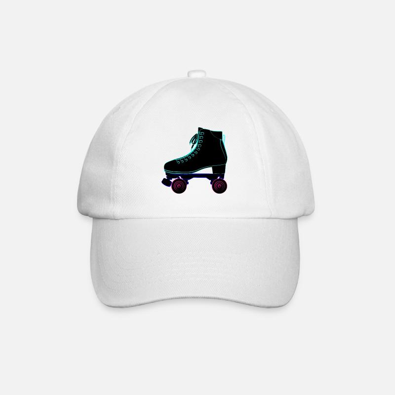 Rollschuhe, roller skates derby skate park, wrotki - Casquette classique - blanc/blanc