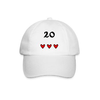 20 JAHRE. 20-jähriges JUBILÄUM. JUBILÄUM 20 JAHRE. - Baseballkappe - Weiß/Weiß - Vorne