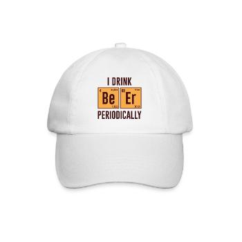 Je bois de la bière périodiquement - Casquette classique - blanc/blanc - Devant