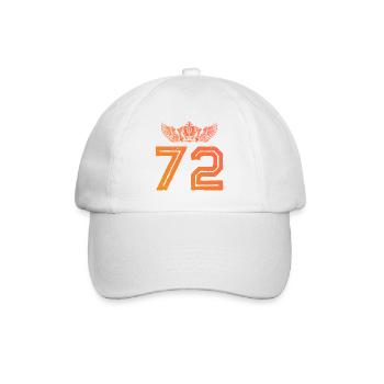 72 Number crown - Baseball Cap - white/white - Front