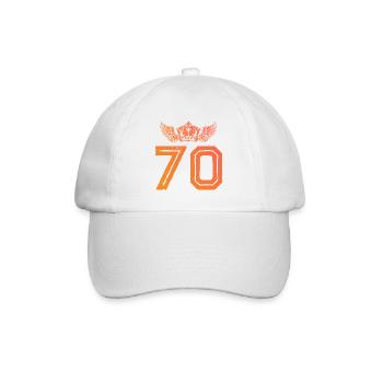 70 Number crown - Baseball Cap - white/white - Front
