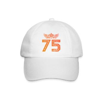 75 Number crown - Baseball Cap - white/white - Front