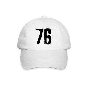 76 number jersey - Baseball Cap - white/white - Front