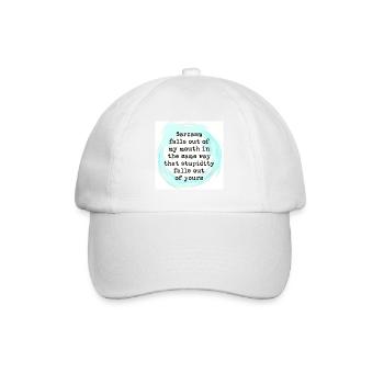 Sarcasm is my language - Baseball Cap - white/white - Front