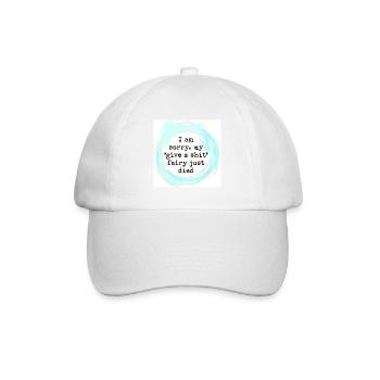 Not sorry - Baseball Cap - white/white - Front