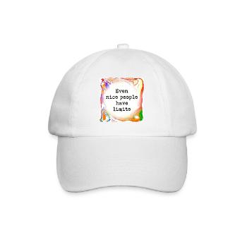 We all have limits - Baseball Cap - white/white - Front