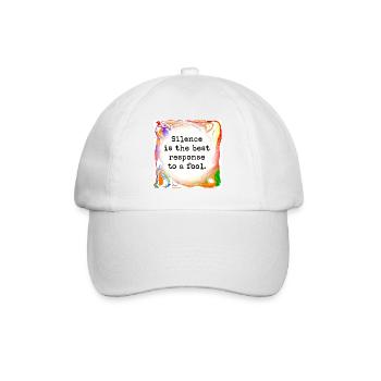 Silence is sometimes best. - Baseball Cap - white/white - Front