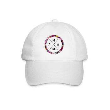J’aime maman fleurs - Casquette classique - blanc/blanc - Devant