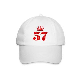 57 Couronne numérique - Casquette classique - blanc/blanc - Devant