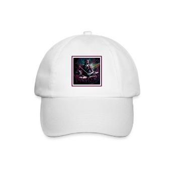 Pink Drummer - Baseballkappe - Weiß/Weiß - Vorne