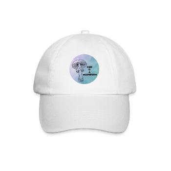 God is a mushroom - Baseball Cap - white/white - Front
