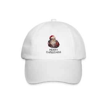 Weihnachtsmann - Marry Christmas - Baseballkappe - Weiß/Weiß - Vorne