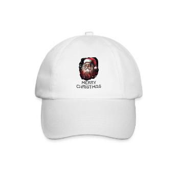 Weihnachtsmann - Marry Christmas - Baseballkappe - Weiß/Weiß - Vorne