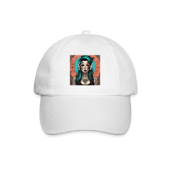 Tattoo Girl - Baseball Cap - white/white - Front