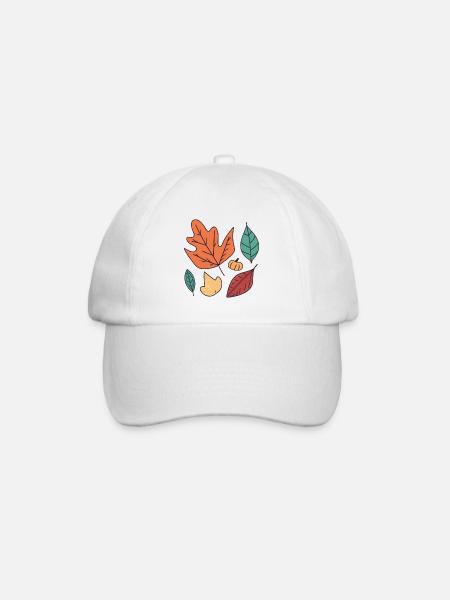 Fall Leaves: Embrace the Beauty of Autumn - Baseball Cap - white/white