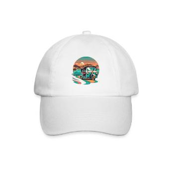 Asian Tuk-Tuk in Foreground - Baseball Cap - white/white - Front