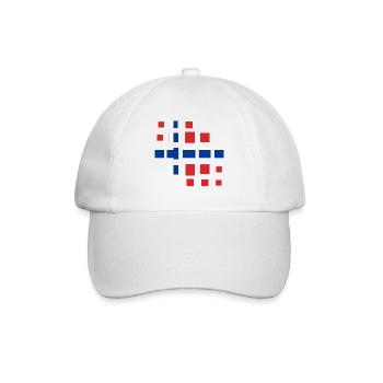 Norwegen Flagge Skandinavien Norwegische Fahne - Baseballkappe - Weiß/Weiß - Vorne