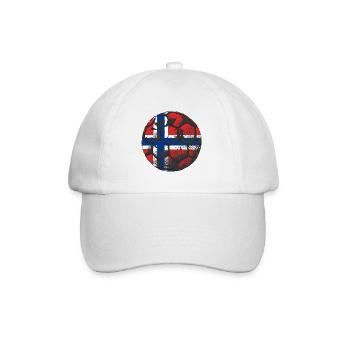 Norway Flag Scandinavia Norwegian Flag - Baseball Cap - white/white - Front