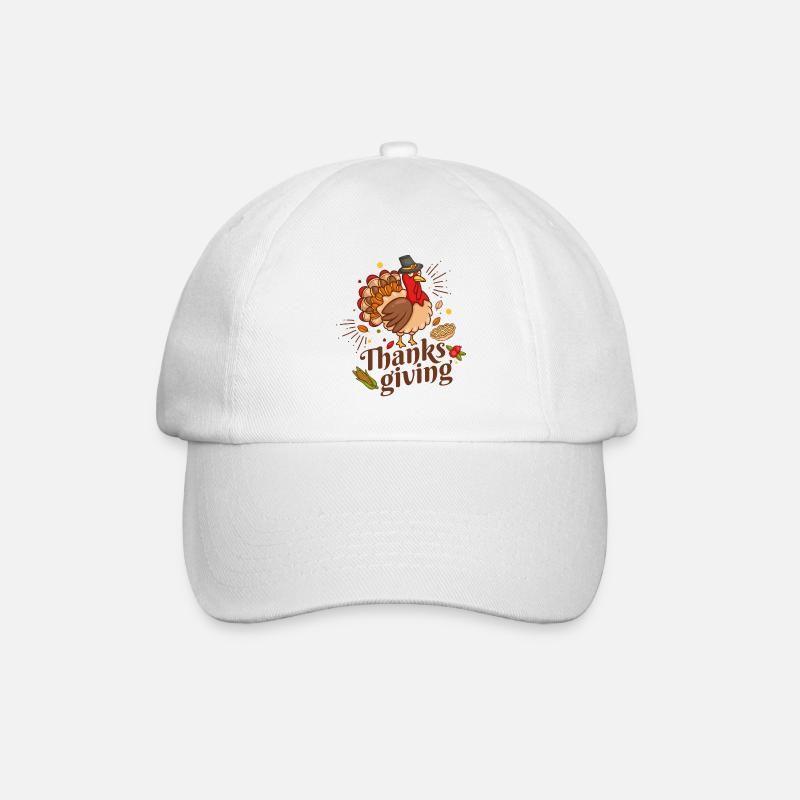 Drôle de dinde, jour de Thanksgiving - Casquette classique - blanc/blanc