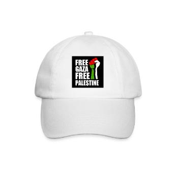 Free gaza Free palestine - Baseballkappe - Weiß/Weiß - Vorne