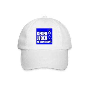 Gegen jeden antisemitismus - Baseballkappe - Weiß/Weiß - Vorne