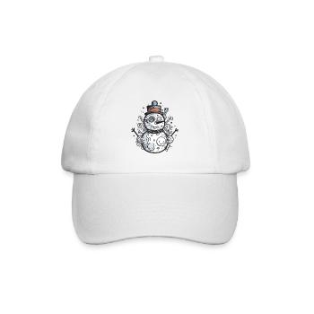 Schneemann - Baseballkappe - Weiß/Weiß - Vorne