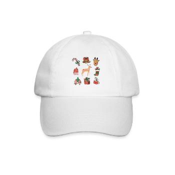 Happy Christmas Wishing you joy and peace this sea - Baseball Cap - white/white - Front