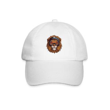 Löwe Fliegerbrille Skibrille - Baseballkappe - Weiß/Weiß - Vorne