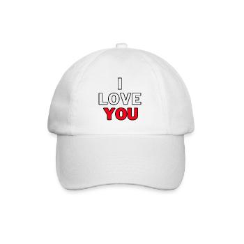 I Love You - I Love You Valentine's Day Gift - Baseball Cap - white/white - Front
