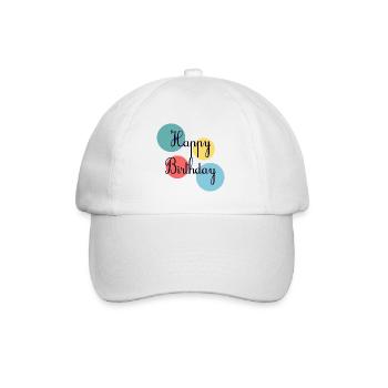 HAPPY BIRTHDAY. JOYEUX ANNIVERSAIRE. ANNIVERSAIRE. - Casquette classique - blanc/blanc - Devant