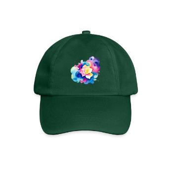 Éclaboussure de couleur : Rose - Casquette classique - vert bouteille - Devant